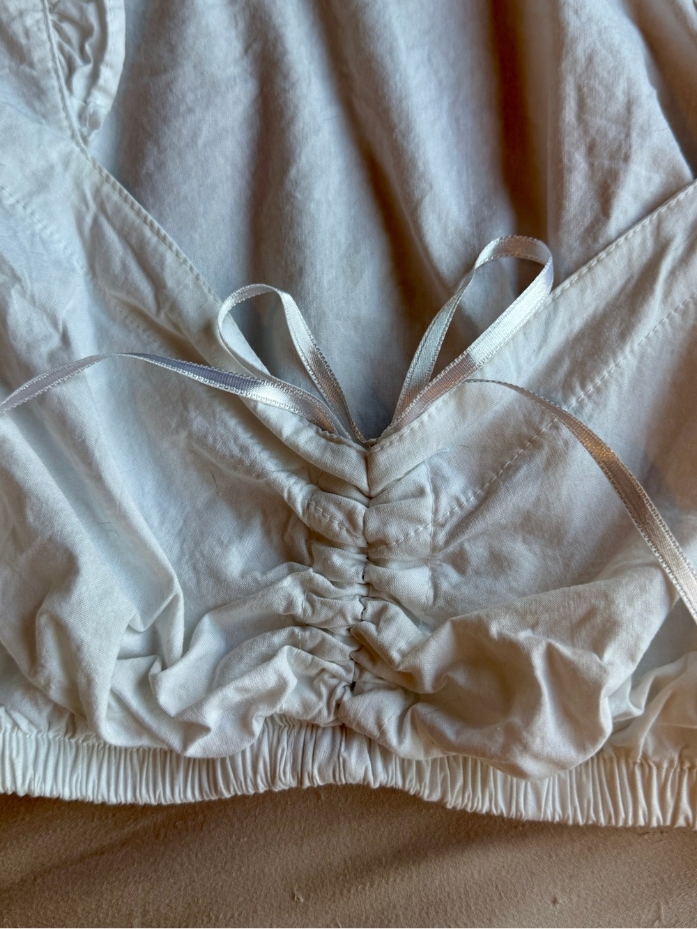 Edelnice German traditional peasant style dirndl blouse - White cotton - US XL - Picture 9 of 12